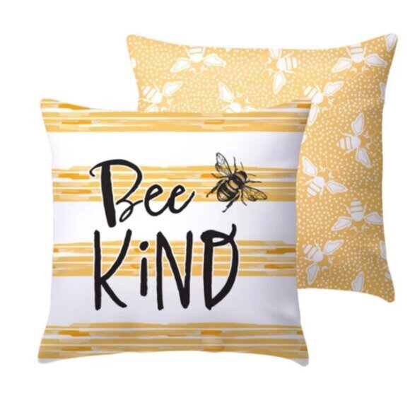 NEW Bee Kind Indoor/Outdoor Zip Reversible Throw Pillow - Picture 1 of 4